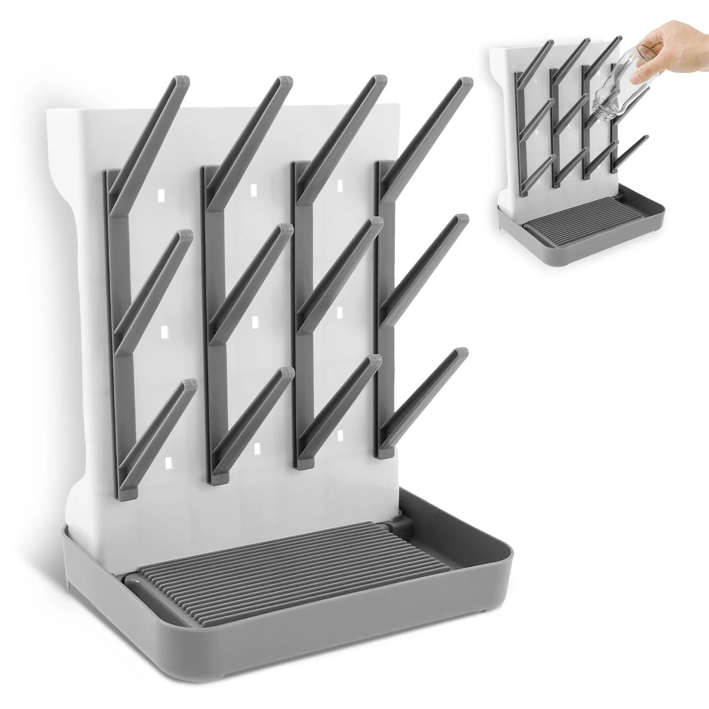 Baby Bottle Drying Rack With Detachable Tray