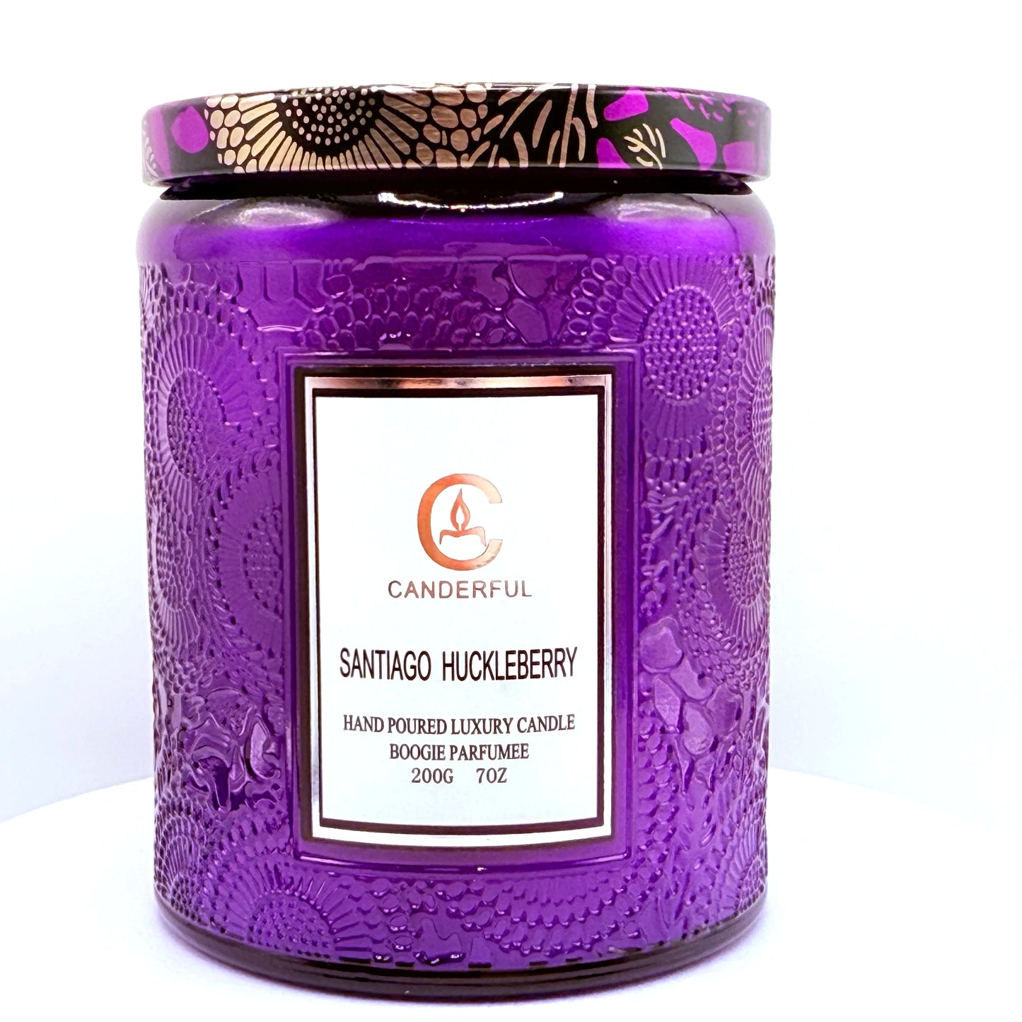 Embossed Glass Soy Wax Aromatherapy Candle