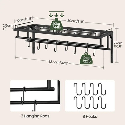 Wall Mounted Pot Rack