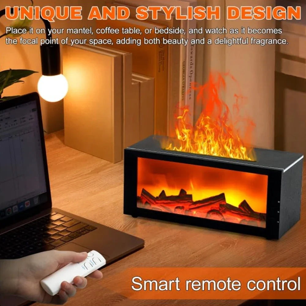 Flame Effect Essential Oil Diffuser Fireplace Style