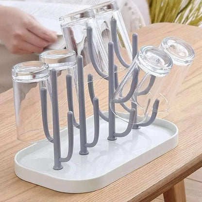 Baby Essentials Bottle Drying Rack for Kitchen Counter,Detachable Bottle Dryer Holder with Base.for Nipples,Cups,Pump Parts