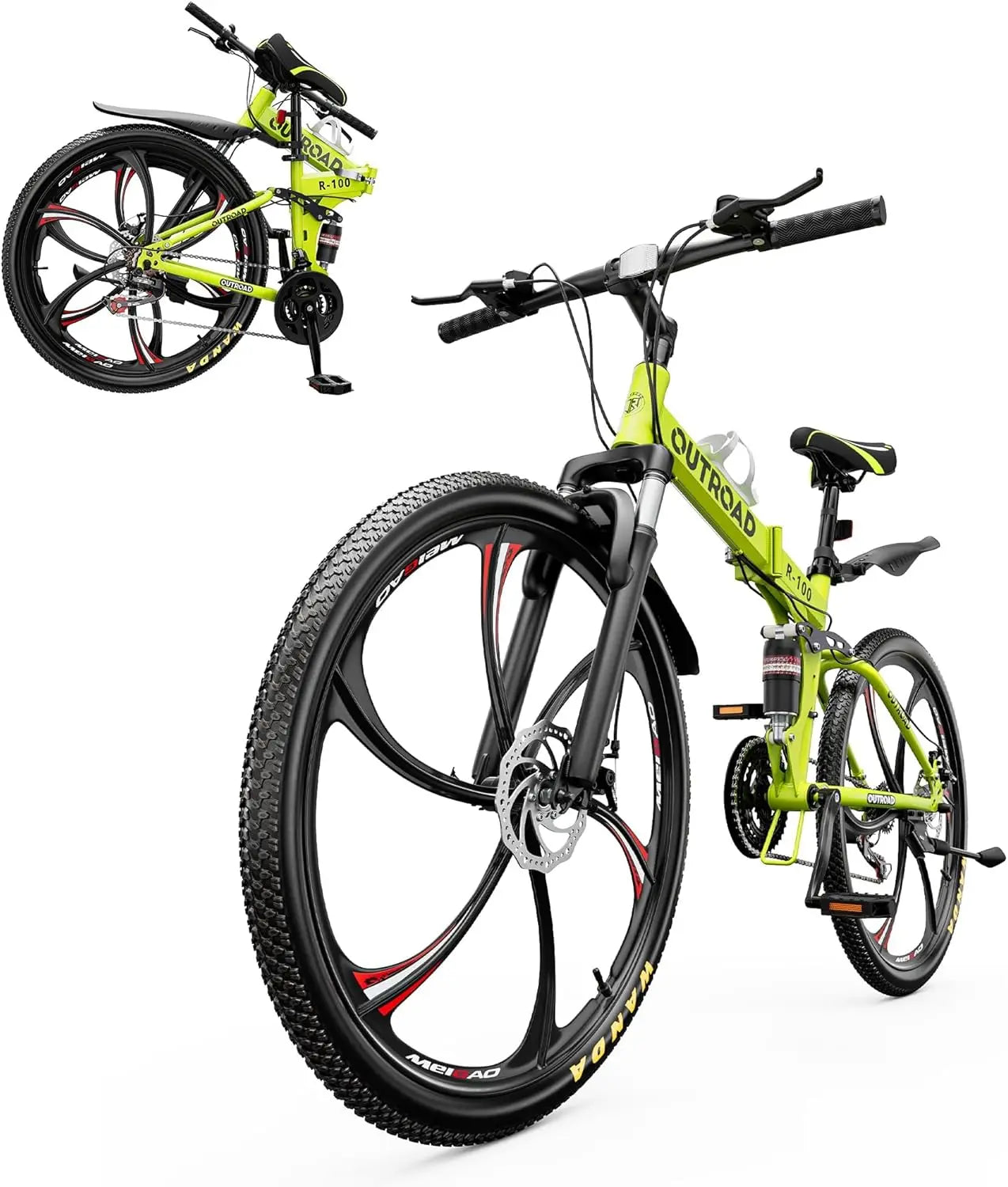 26 Inch Folding Mountain Bike With Dual Suspension