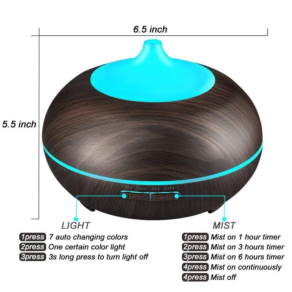 Ultrasonic Essential Oil Diffuser With Auto Shutoff