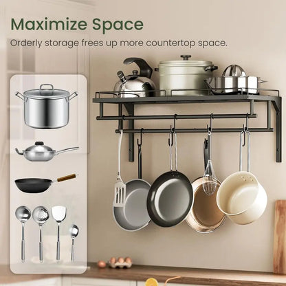 Wall Mounted Pot Rack