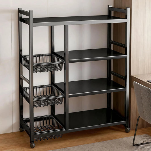 Rolling 4-Tier Kitchen Storage Organizer