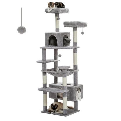 Large Cat Tree With Scratching Posts And Hammock
