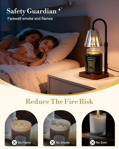 Adjustable Candle Warmer Lamp With Timer Dimmer