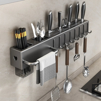 Wall Mounted Kitchen Utensil Storage Rack