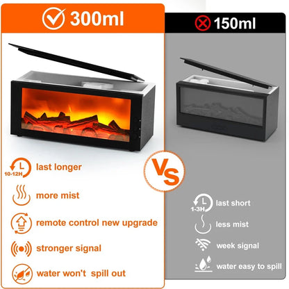 Flame Effect Essential Oil Diffuser Fireplace Style