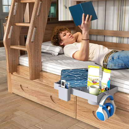Foldable Bedside Nightstand Tray with Cup Holder