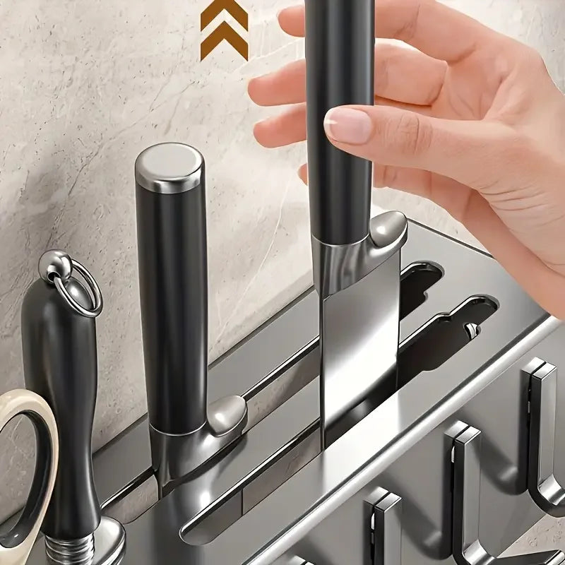 Wall Mounted Kitchen Utensil Storage Rack