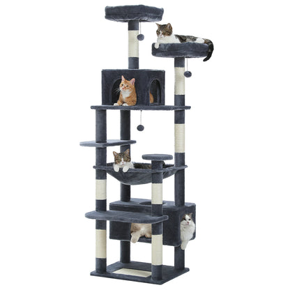 Large Cat Tree With Scratching Posts And Hammock