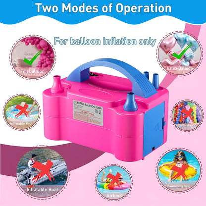 Electric Balloon Pump With Dual Nozzle