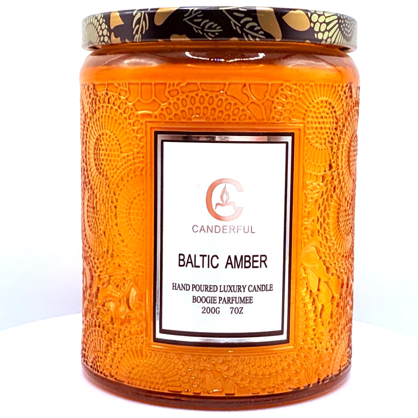 Embossed Glass Soy Wax Aromatherapy Candle