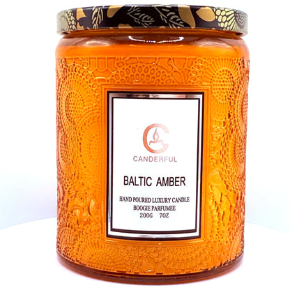 Embossed Glass Soy Wax Aromatherapy Candle