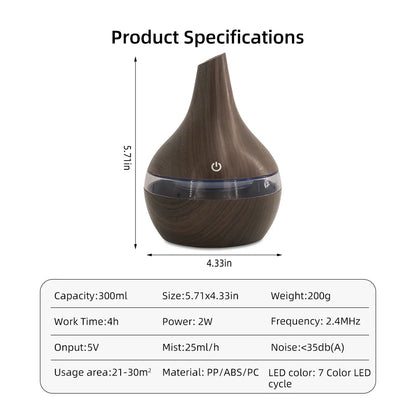 Ultrasonic Humidifier And Essential Oil Diffuser Combo
