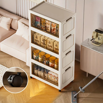 Foldable Stackable Storage Cabinet With Drawers