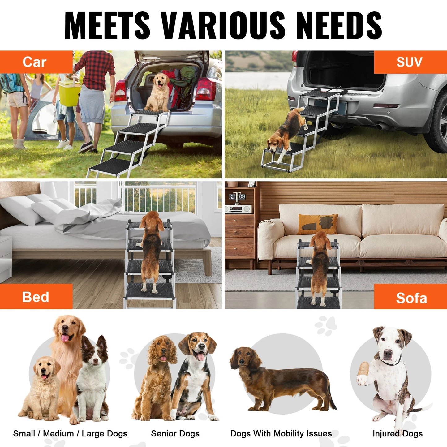 FoldAway Comfort Pet Steps for Trucks & SUVs