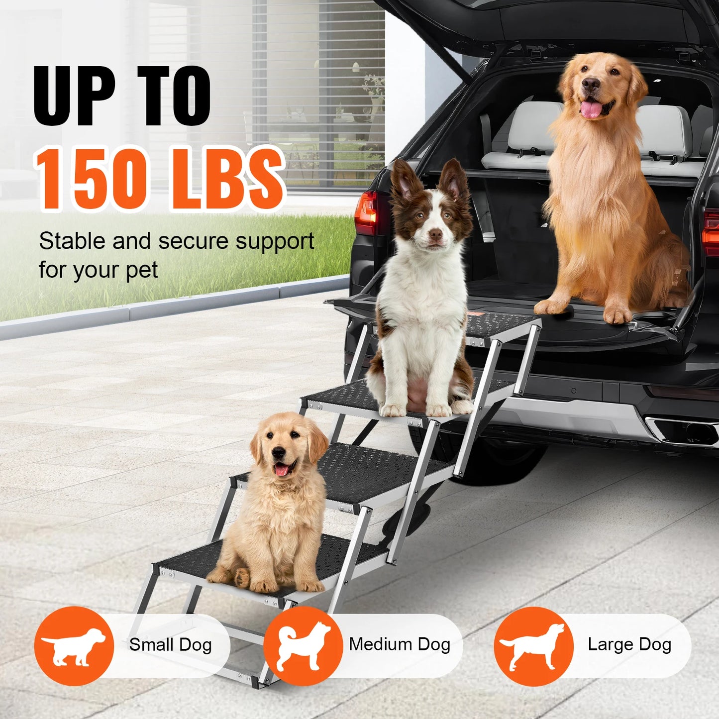 FoldAway Comfort Pet Steps for Trucks & SUVs