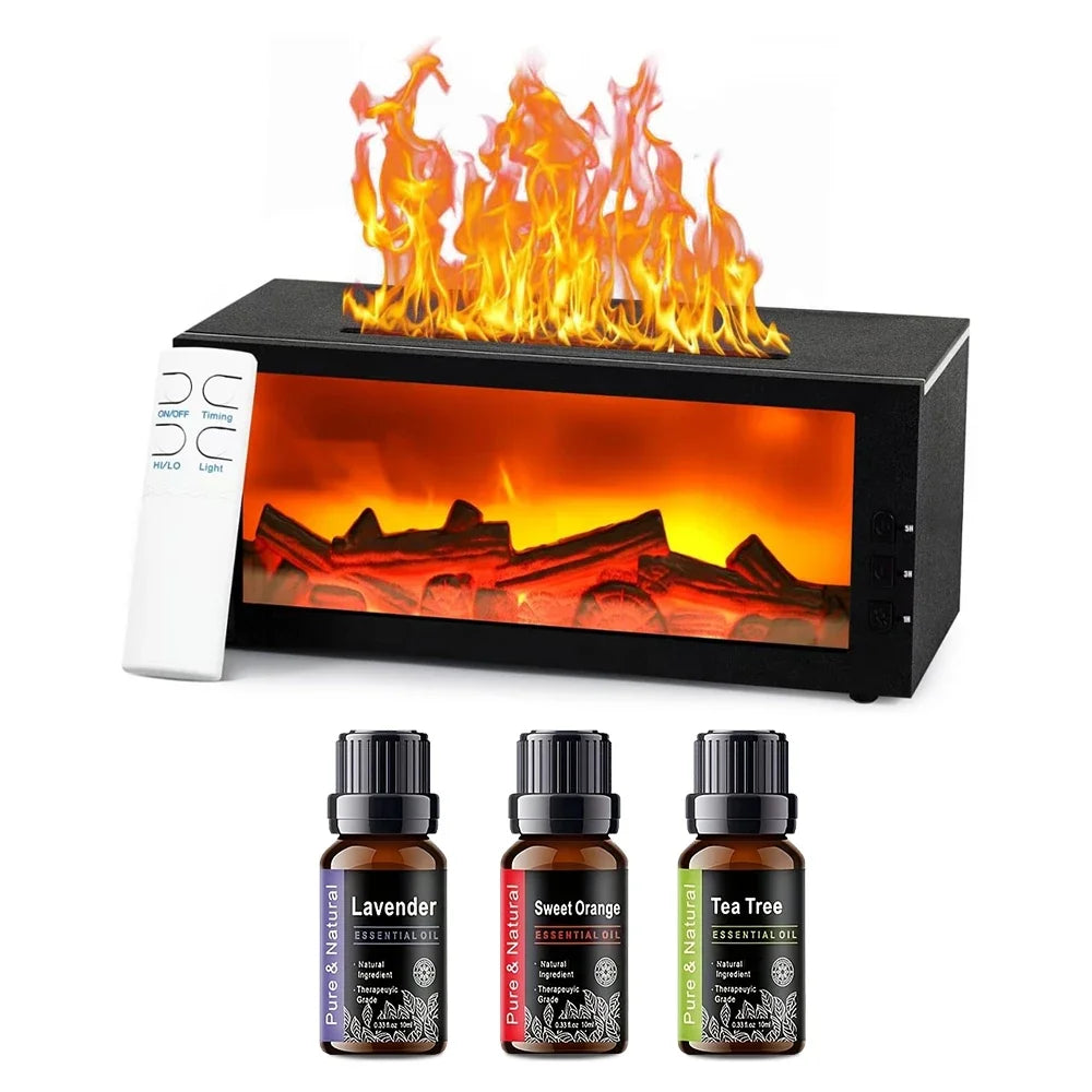Flame Effect Essential Oil Diffuser Fireplace Style