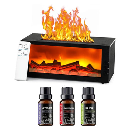 Flame Effect Essential Oil Diffuser Fireplace Style