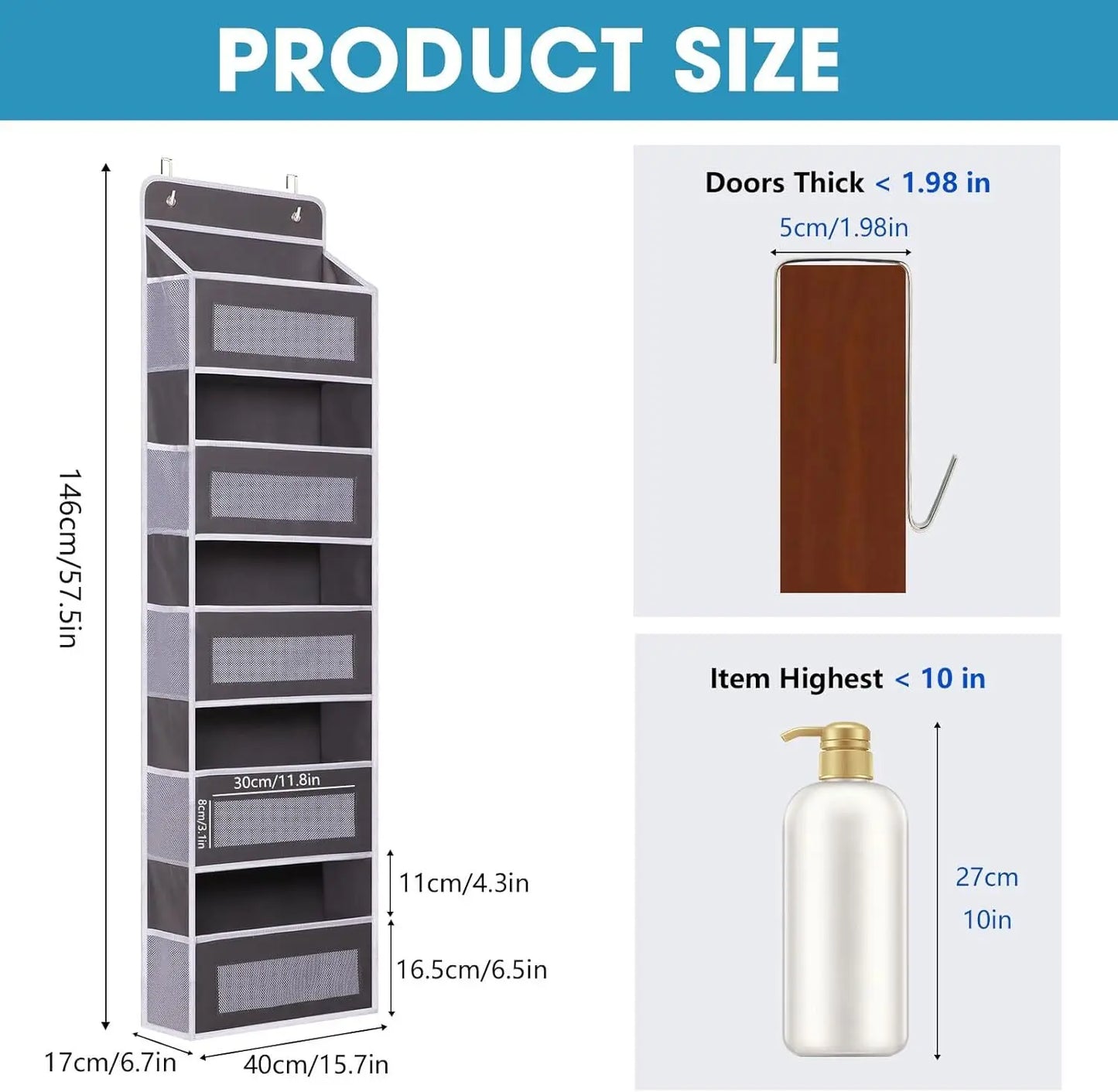 5-Tier Hanging Diaper Organizer With Pockets