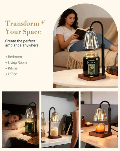 Adjustable Candle Warmer Lamp With Timer Dimmer