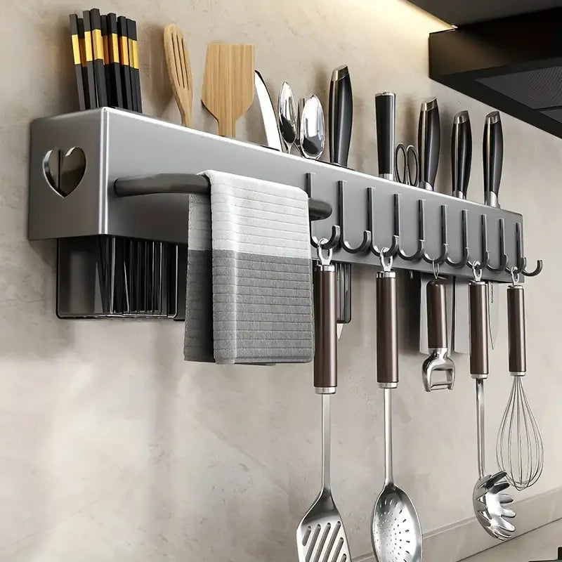 Wall Mounted Kitchen Utensil Storage Rack