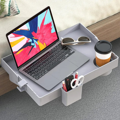 Foldable Bedside Nightstand Tray with Cup Holder