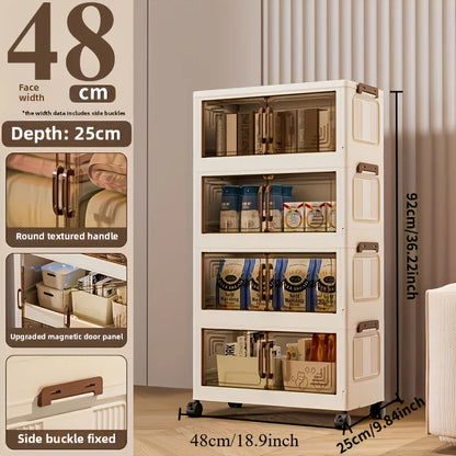 Foldable Stackable Storage Cabinet With Drawers