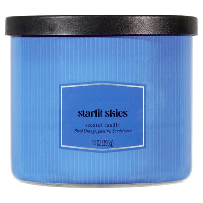 3-Wick Textured Wrapped Starlit Skies Scented Candle, 14 oz