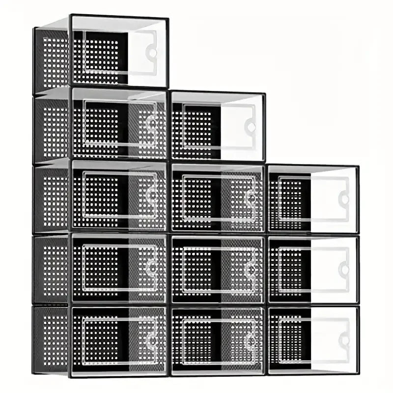 Clear Stackable Shoe Storage Boxes With Lids