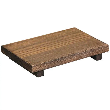Wood Pedestal Soap Stand Countertop Tray